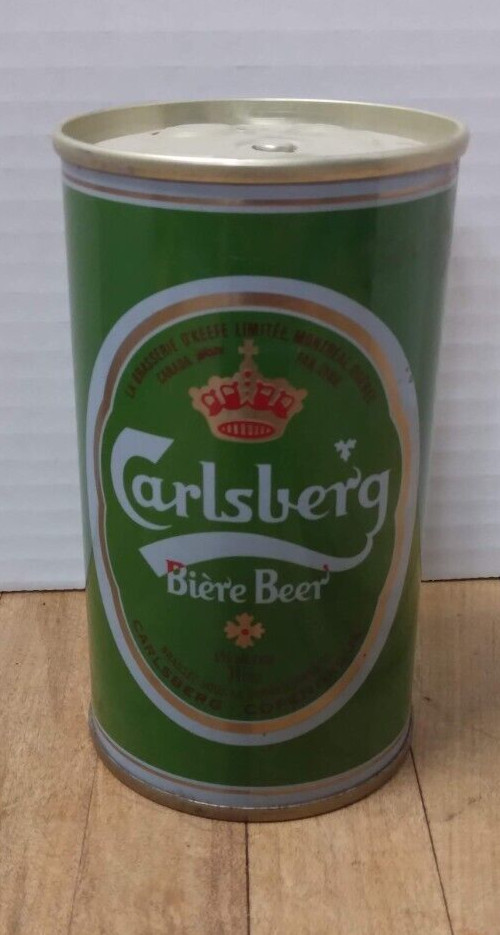 Vintage Empty 12 Ounce Carlsberg Beer Can