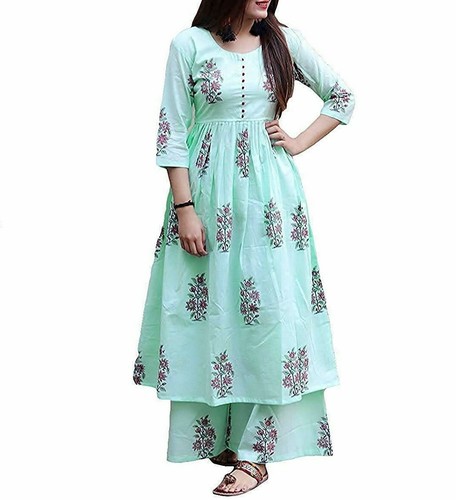 Cotton Kurti With Palazzo Pant Set 