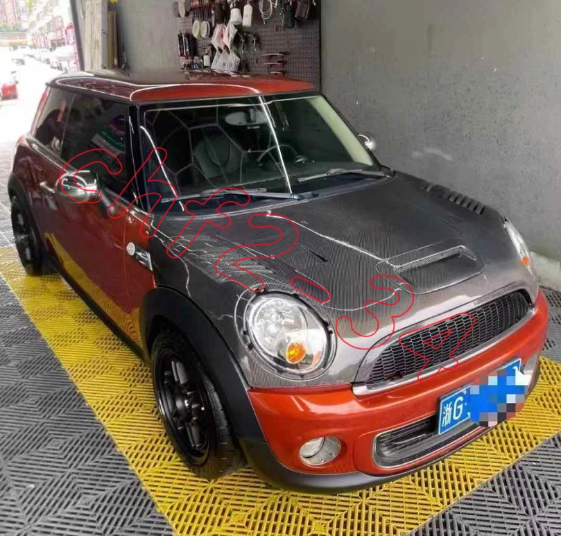 For MINI Cooper R55 R56 R57 R58 R60 JCW Carbon AG style Front Hood Vented Bonnet - Image 2 of 4