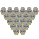 STAINLESS STEEL CAPPER ALLOY WHEEL NUTS X 20 FOR LAND ROVER DEFENDER RRD500560