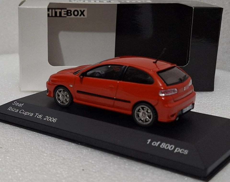 (5) Seat Ibiza Cupra TDI 2006 Red 1:43 Whitebox WB218-213278 EXTREMELY RARE!! - Image 4 of 4