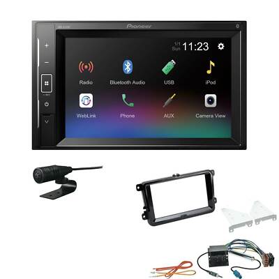 Pioneer DMH-A240BT Radio Bluetooth für Volkswagen VW Polo 2009-2014 piano black