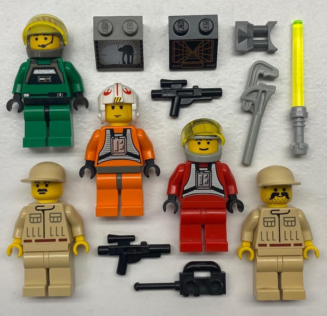 5 Vintage Lego Rebel Pilot Minifigs: Star Wars Figures: Luke Skywalker  A-Wing | eBay