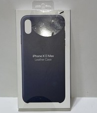 Genuine Apple iPhone XS Max Leather Case, Midnight Blue MRWU2ZM/A FACTORY SEALED
