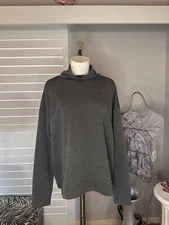 New Woman’s Xersion Heather Gray Long Sleeve Pullover Top Size XL Xlarge