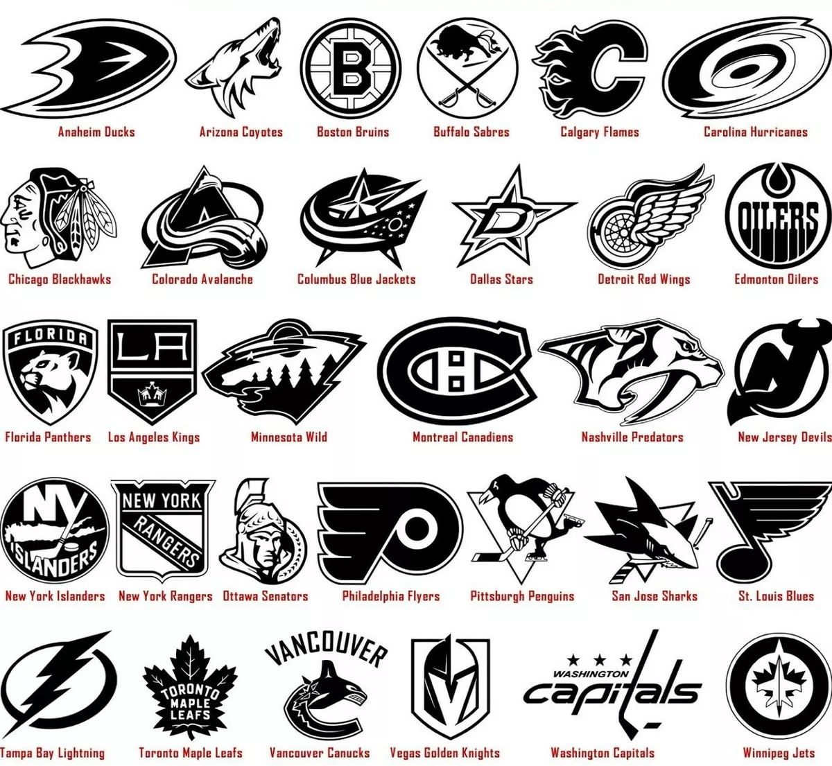 NHL logos Vinyl Decal Stickers Car Window Wall National Hockey League Sport  Art