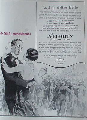 VELOUTY AD DIXOR LA JOIE D'ETRE BELLE SIGN ARNOLD 1927 FRENCH AD