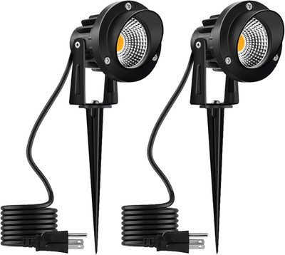 120V LED Landscape Spotlights, 10W Outdoor Spotlights for Yard, 3000K Warm White