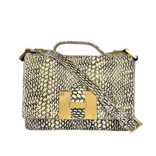 India Hicks Lady P Snake Print Leather Satche...