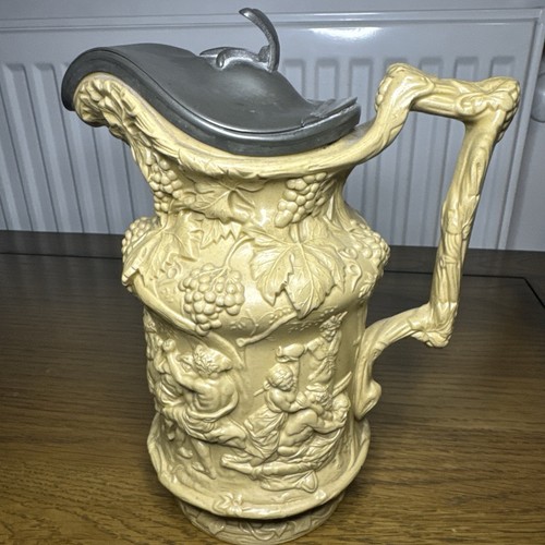 CHARLES MEIGH & SON JUG "Bacchalian Dance". Antique c.1844. Large 7.5" Excellent - Picture 4 of 7