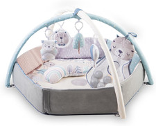 Arche De Jeu  PASTEL Avec Tapis Rampant 3 En 1 Pour Bébé Dès La Naissance, Tapis