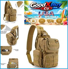 Tactical Chest Sling Bag Molle Crossbody Shoulder Pack EDC Travel Hiking