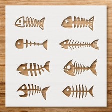 Fish Silhouette DIY Crafts Stencil for Aquatic - Themed Projects - StencilAir