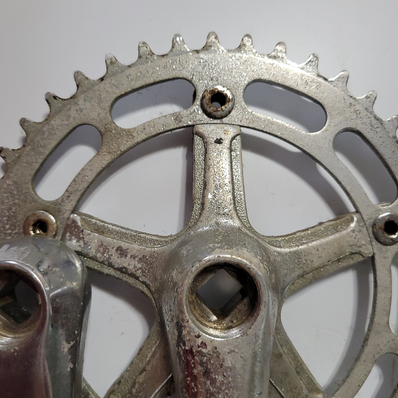 old school Takagi Ultra Dyno 170mm 44 T 3 piece bmx bike cranks