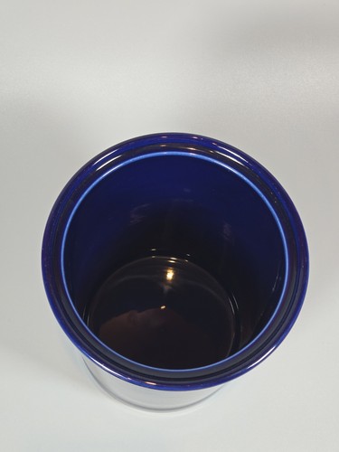 Homer Laughlin Fiestaware HLC Canister Cookie Jar with Lid Cobalt Blue 10” - Picture 5 of 9