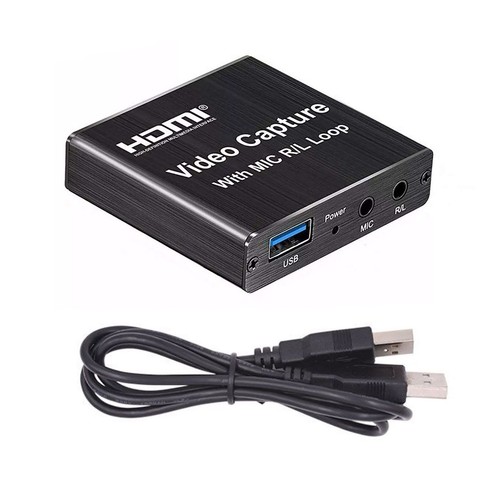 Alloy Video Capture Card 4K Screen Record Game Streamer Device MIC R/L Loop - Photo 3/13