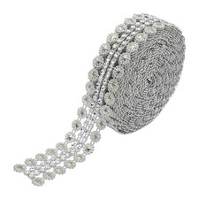 5 Yards Rhinestone Ribbon Sparkling Mesh For Diy Decorations