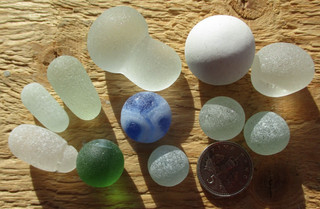 Genuine English Seaham Sea Glass Marbles/Stoppers