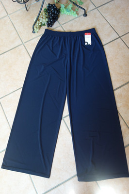 MAGNA Marlene Hose 44 46 NEU dunkelblau Stretch weites Bein LAGENLOOK