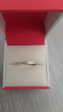 ETERNITY DIAMOND RING 0.20 CARAT WHITE GOLD 0.9 CT SIZE P/Q - 32 Diamonds Boxed