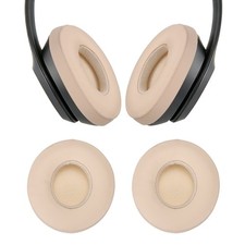 2pcs Ear Pads Replacement Cushions 2.9x2.6 Inch Headphone Ear Covers Gold