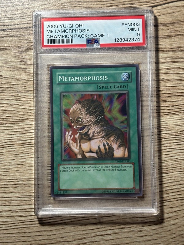 Konami 2006 Yu-Gi-Oh! Metamorphosis CP01-EN003 Super Rare Holo Eng PSA 9