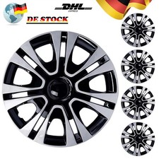 4x PREMIUM DESIGN Radkappen Radzierblenden Set 15 ZOLL in Silber Schwarz