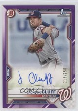2021 Bowman Paper Prospect Purple Border /250 Jackson Cluff #PAPR-JC Auto 0qc2