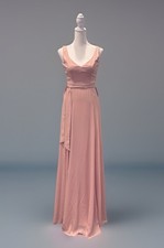 Show Me Your Mumu Backless Tie Front Maxi Gown Dress Dusty Rose Pink Size XXS