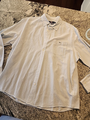 Vineyard Vines Performance Men s XL Classic Fit Tucker Shirt White Whale C86