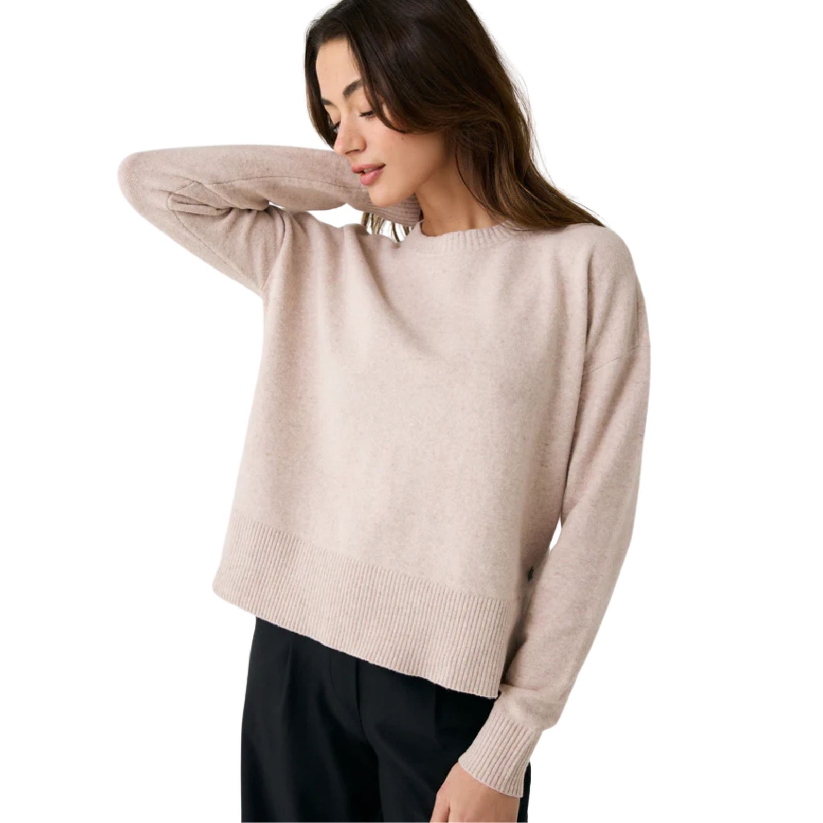 Lole Camille Crew Neck Women's Sweater, Abalone Heather, Large