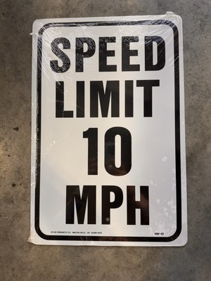 Vintage Metal Sign Speed Limit 10-MPH  18×10'' Indoor/Outdoor