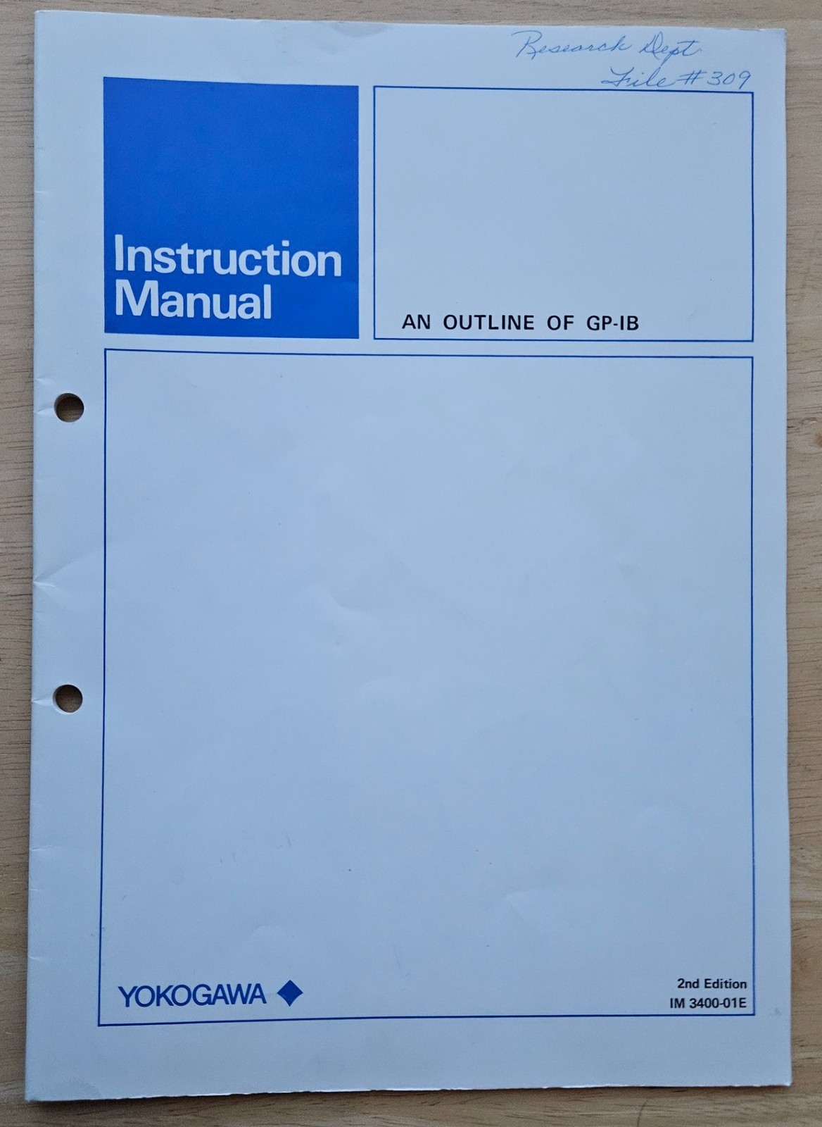 Yokogawa Instruction Manual - An Outline of GP-IB - Free Shipping!