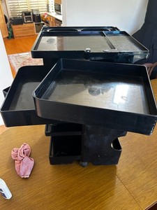 Boby Art Supplies Trolley Mid-Century Modern 3/5 Size Black