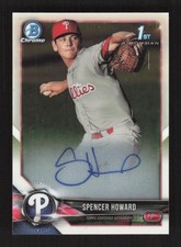 Spencer Howard 2018 Bowman Chrome Prospect Autographs Auto #CPA-SH