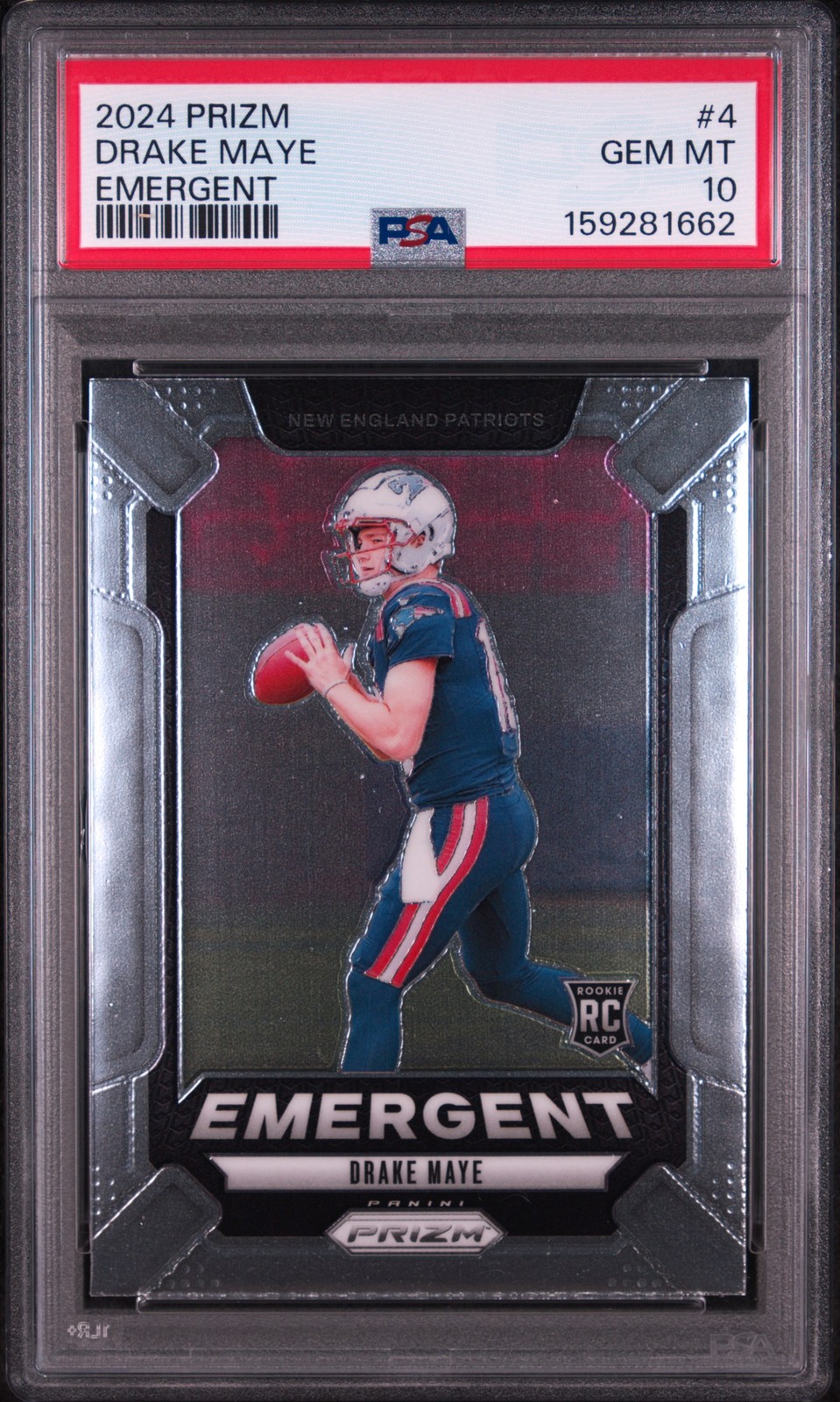 Drake Maye Panini Prizm Emergent #4 Base