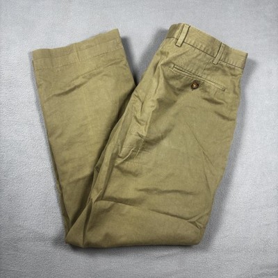 Zanella Pants Mens 34x27 Olive Green Chino Flat Front Twill Dress Made in Italy