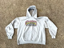 Thrasher Magazine Flaming Skulls Flames Mens Hoodie Gray XL Skater Skateboard