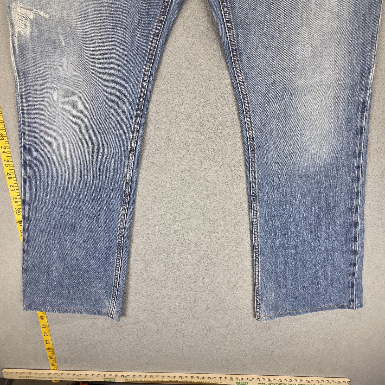 Diesel Zatiny Jeans Mens 34x32 Altered Hem Blue Bootcut 008J4 image 10