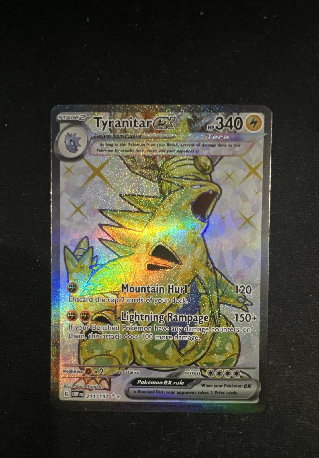 Tyranitar ex 211/197 SV03: Obsidian Flames Holo