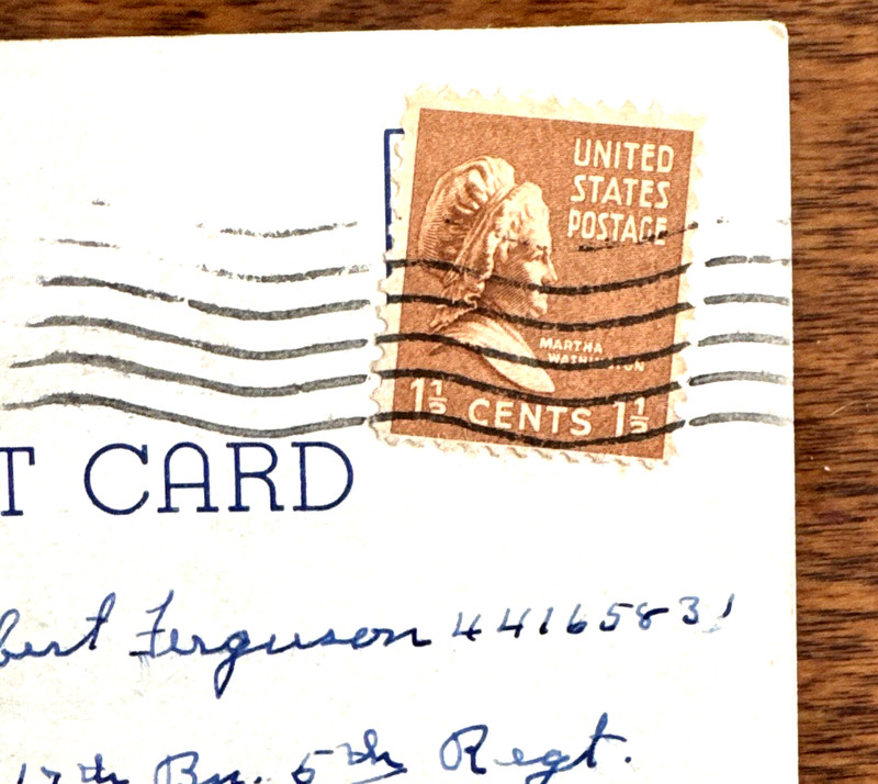 Vintage Postcard Waynesville, NC Martha Washington Stamp