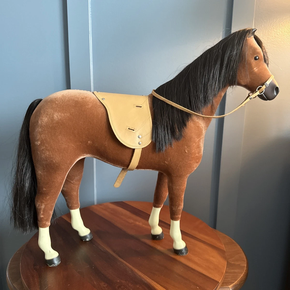 Cheval American Girl Felicity Avec Selle - Poupée Animal Vintage 18 Pouces