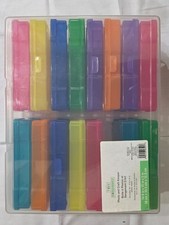 Photo Box Craft Keeper Rainbow Multicolor 16 4x6 Cases Clear Carrying Case