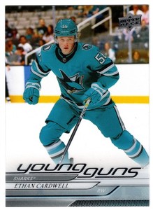 2024-25 Upper Deck Young Guns Clear Cut ETHAN CARDWELL #459 Sharks UD YG SP RC