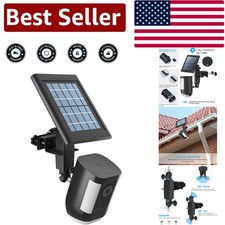 Universal 2-in-1 Gutter Mount for Ring Solar Panels and Cameras - Durable Black