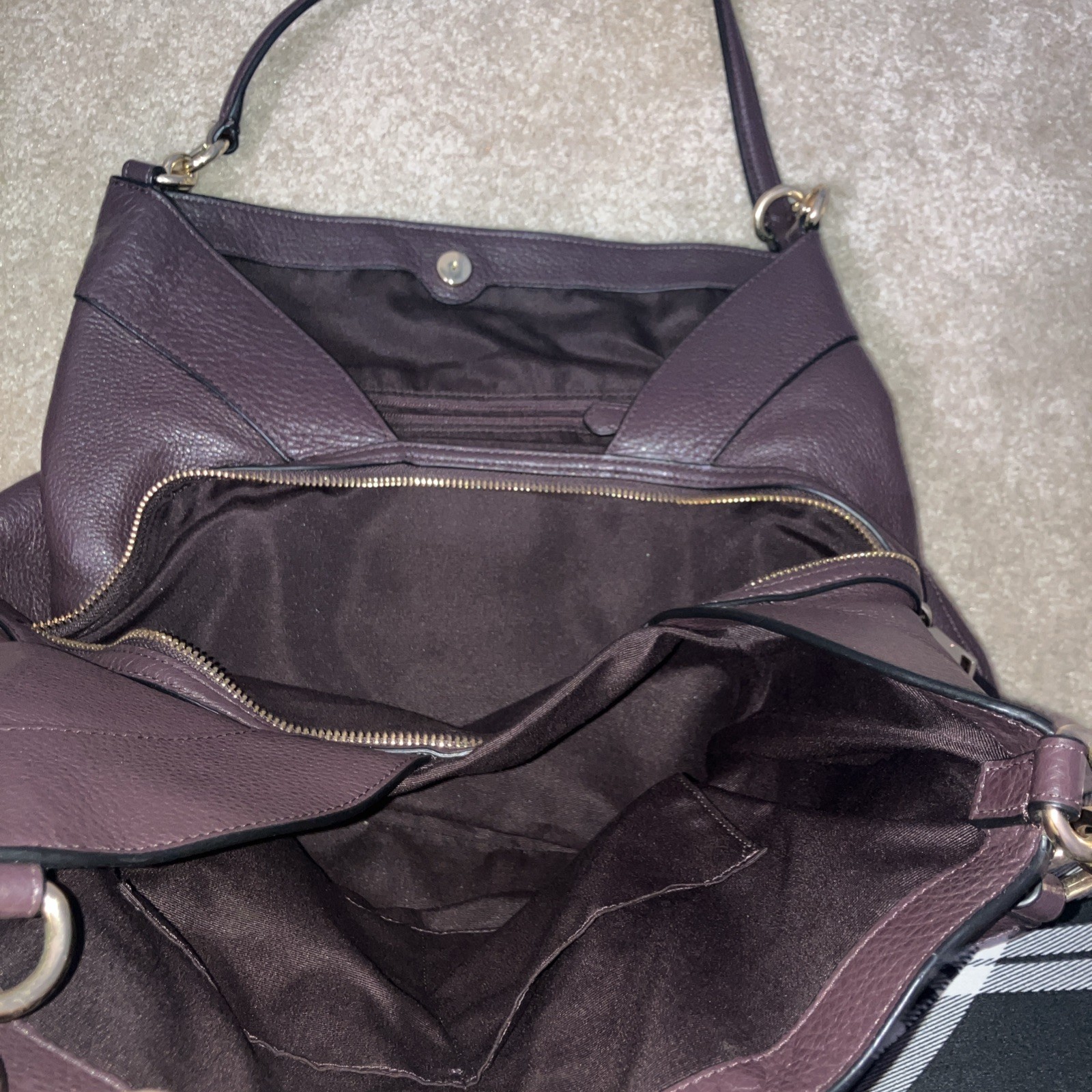 Coach Purse Solid Brown Leather Hobo. Vintage - image 4