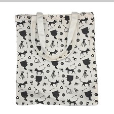 Coraline Silouette Tote Bag White & Black