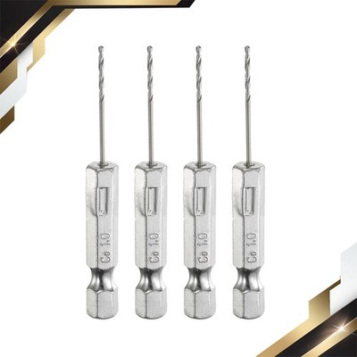 4 Set M35 High Speed Steel Cobalt Twist Drill Bit 1mm Dia 1/4'' Hex Shank