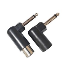 3 Pin Audio Connector Female Male to 1/4"/6.35 mm Angle Adapter Converter