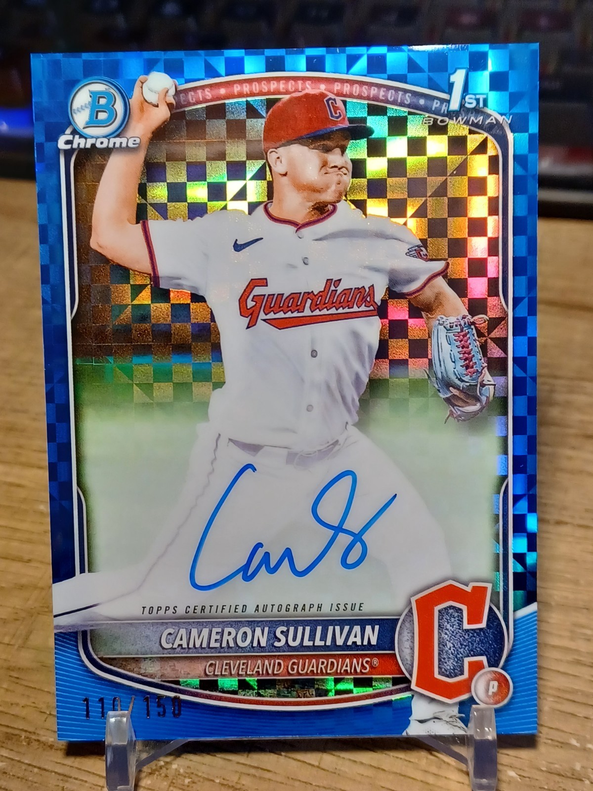 2025 Bowman Cameron Sullivan 1st Chrome Autograph Blue Xfractor /150 #CPA-CS